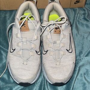 Nike Light Beige Sneakers with Black Accents